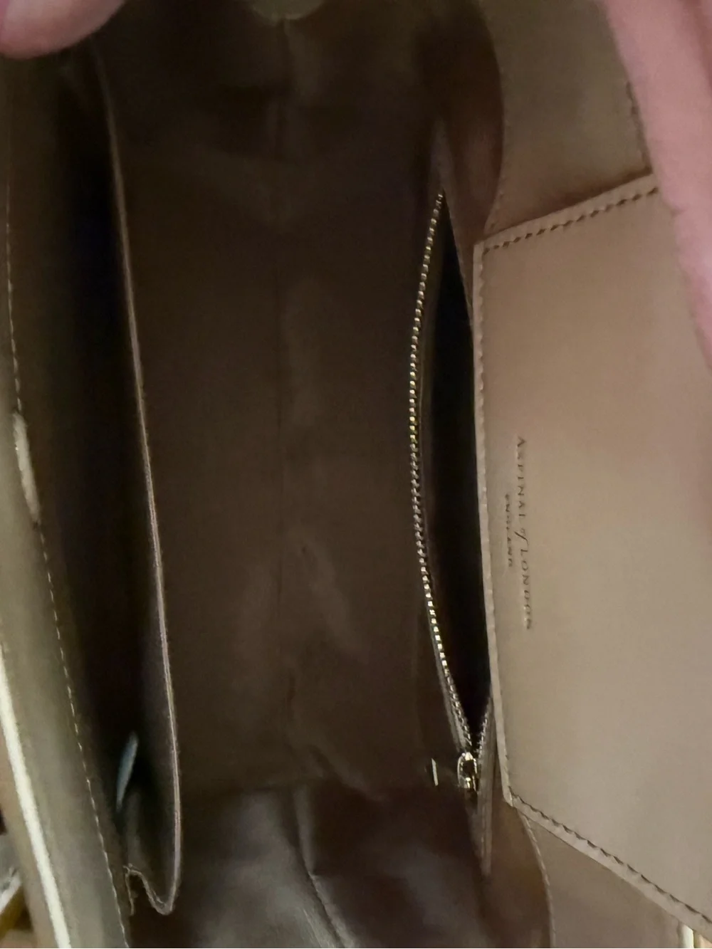 Blush Leather Top-Handle Bag